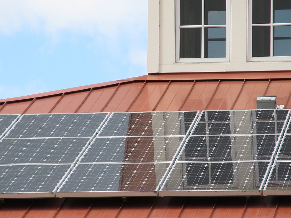 solar panels on the roof of a house