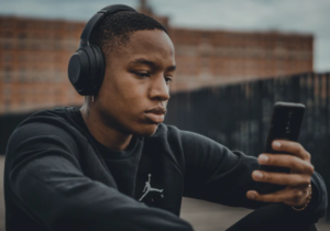 listening to music